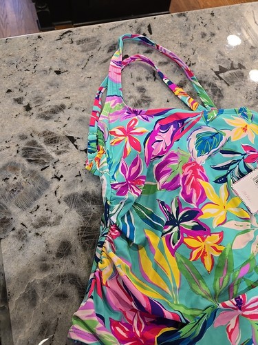 Stella Parker Damen Tropical Maillot Einteiler Badeanzug Größe XL Neu mit Etikett $ 108 - Bild 3 von 11