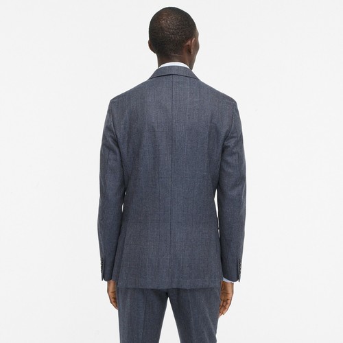 Neu mit Etikett J. Crew Ludlow schmale Passform unstrukturierte Anzugjacke - 36R, gemischt blau Glen AO633 - Bild 5 von 6