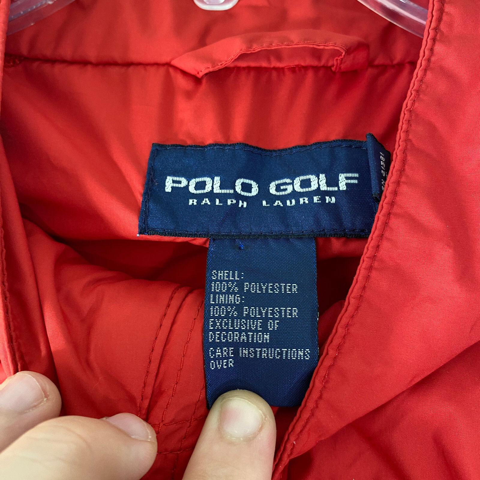 Giacca a vento vintage polo golf uomo grande rossa grande pony ventilata manica corta anni 90