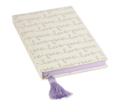Kate Spade Love Script Bridal Wedding Journal 200 Pages Silver Foil Lilac NWT