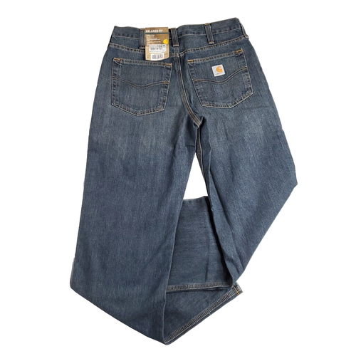 NEW Carhartt Holter Frontier Denim Jeans 42X32 Blue Relaxed Straight 101483980 - Picture 2 of 4