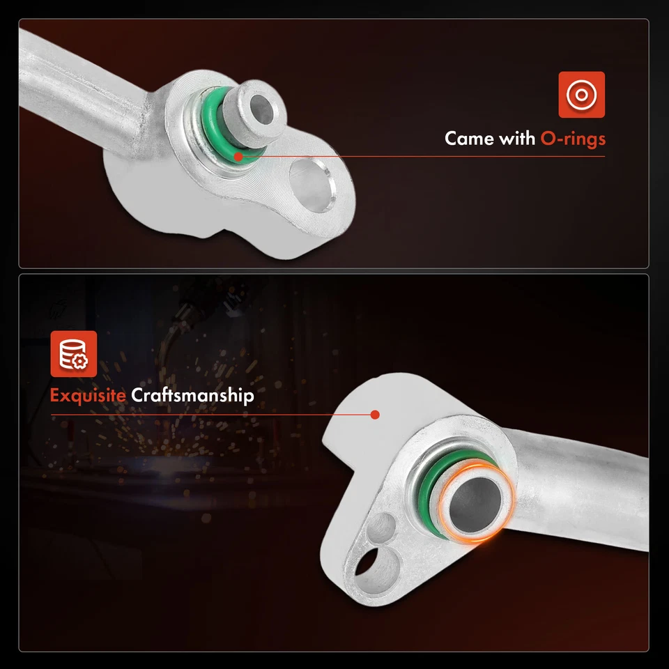 Conjunto de manguera de línea de líquido y succión de aire acondicionado para Kia Rio 2013 2014 2015 2016 2017 Foto 3 de 4