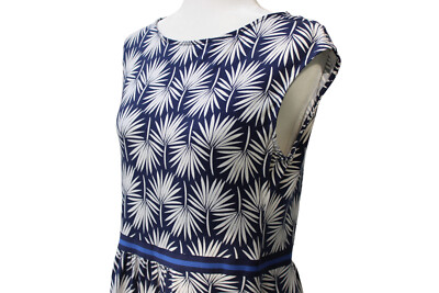 boden bernice jersey dress HOT ! Maxi Dress Boden Bernice Bernice Jersey Dress Boden Bernice Jersey  Dress Size 10P Navy White Palm Leaf Coastal Beach Stretch