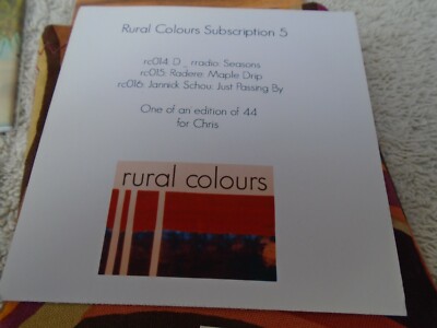 Various - Rural Colours Subscription No.5 - D_rradio/Radere/Jannick Schou - 3*CD