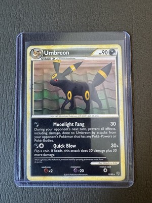 2010 UMBREON #10/90 HGSS UNDAUNTED POKEMON CARD- RARE- LP
