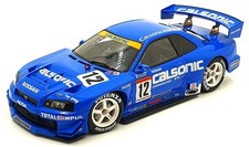 Autoart 1/18 Scale 80284 Nissan Skyline GT-R34 JGTC 2002 Calsonic #12 With Case