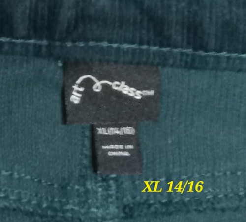 Girls Corduroy Skirt Art Class Teal Green XL 14/16 - Picture 3 of 6