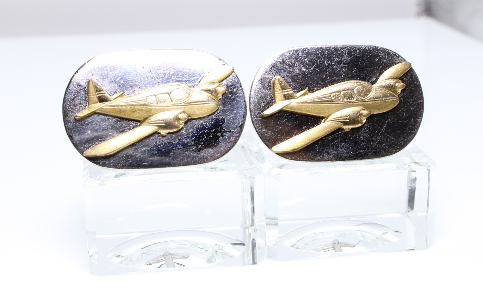 Vtg Anson Single Engine Prop Plane Cuff Links Mid… - image 16