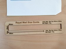 Royal Mail PiP PPI Postal Template Letter / Large Size Charge Guide Post Office