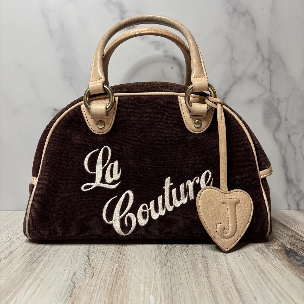 JUICY COUTURE ボストンバッグ Bolsa Juicy Couture Retro Vibe Satchel Dusty Blush Chocolate