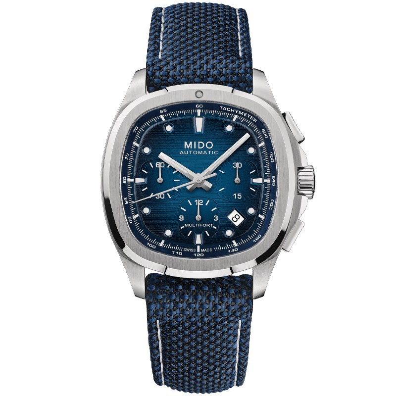 Mido Multifort TV Chronograph 42mm Blue Dial Men's Watch