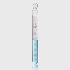 10 Pieces 20ml Transparent Graduated Glass Tube w/ Stopper Laboratory Glassware