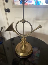 Vintage Hunting  French Horn Lamp