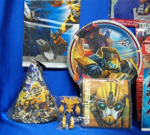 Bumble Bee Optimus Prime Transformers Party # 10 Banner Plates Tablecover Cup - Picture 3 of 5