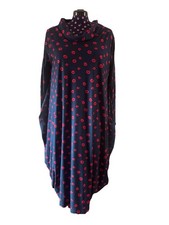 Plus One Size 18-24 bubble hem dress.Stretch,pockets,designer,cowl,lips,kisses