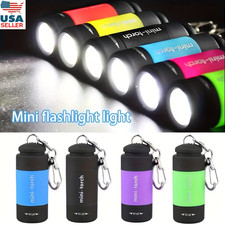 USB Rechargeable Mini LED Keychain Flashlight - Strong Pocket Light Waterproof