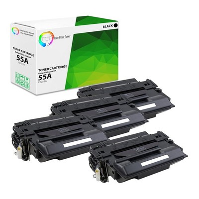 TCT 4 Black CE255A 55A Toner Cartridges For HP LJ Enterprise 500 MFP P3015 P3010