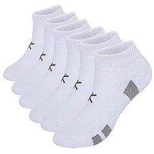 KONY Women's Athletic Ankle Socks   6 Pairs Cushioned Thick Cotton Low Cut