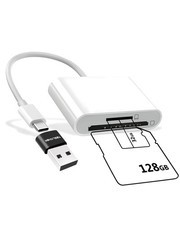 USB C SD Card Reader for iPhone iPad, Teslniher Micro 2 Slots