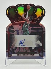 Chris Livingston 2023-24 Panini Crown Royale Red Prizm Rookie RC Auto /35 (Bucks