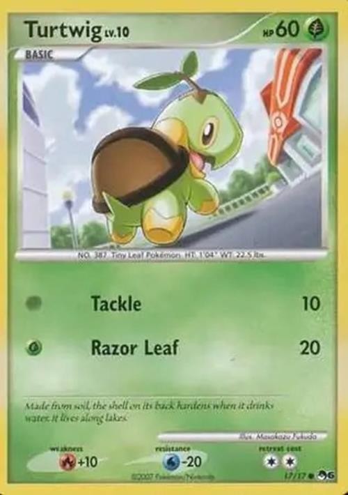 Turtwig - 17/17 - Pokemon Pop Series 6 Holo Card NM