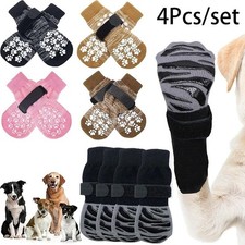 4PCS Anti Slip Dog Socks Paw Protector Traction Boots for Small Dogs Pet