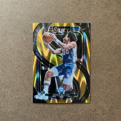 2024-25 Panini Select Jared McCain #184 Premier Level Prizm Gold RC /10 76ers