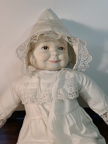 VTG RARE Ceramic 3 Faces With Swivel Head Doll VERY CREEPY and UNIQUE!! - Picture 7 of 20
