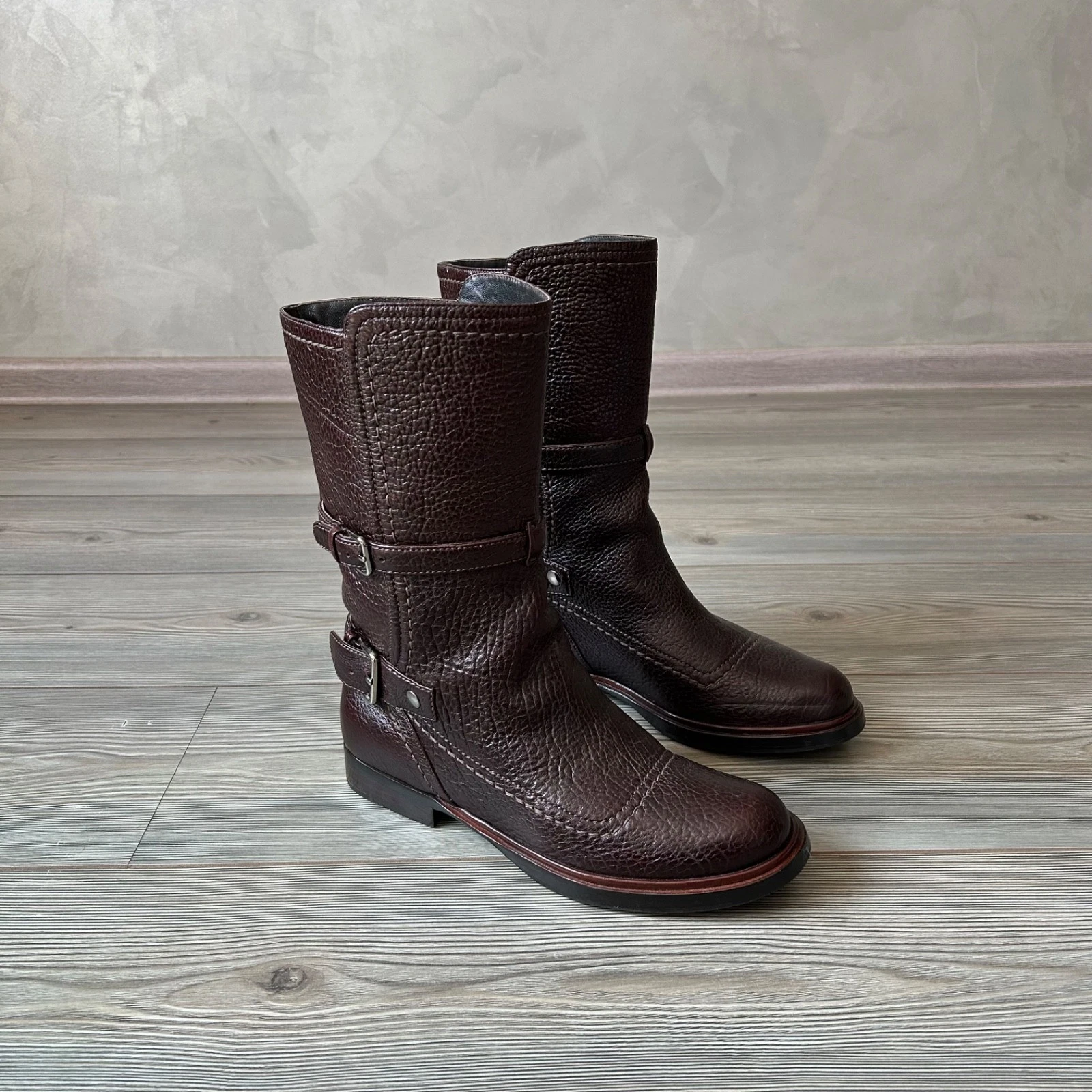 Stivaletti da motociclista Miu Miu in pelle 39