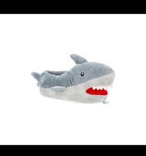 Wonder Nation Toddler Boys 5/6 Shark Slippers, Soft Comfortable Color Grey