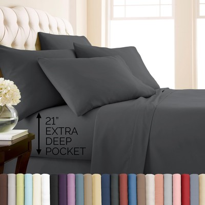 Southshore Fine Living, Inc. 6-Piece, 21-Inch Extra Deep Pocket Bed Sheet Set,