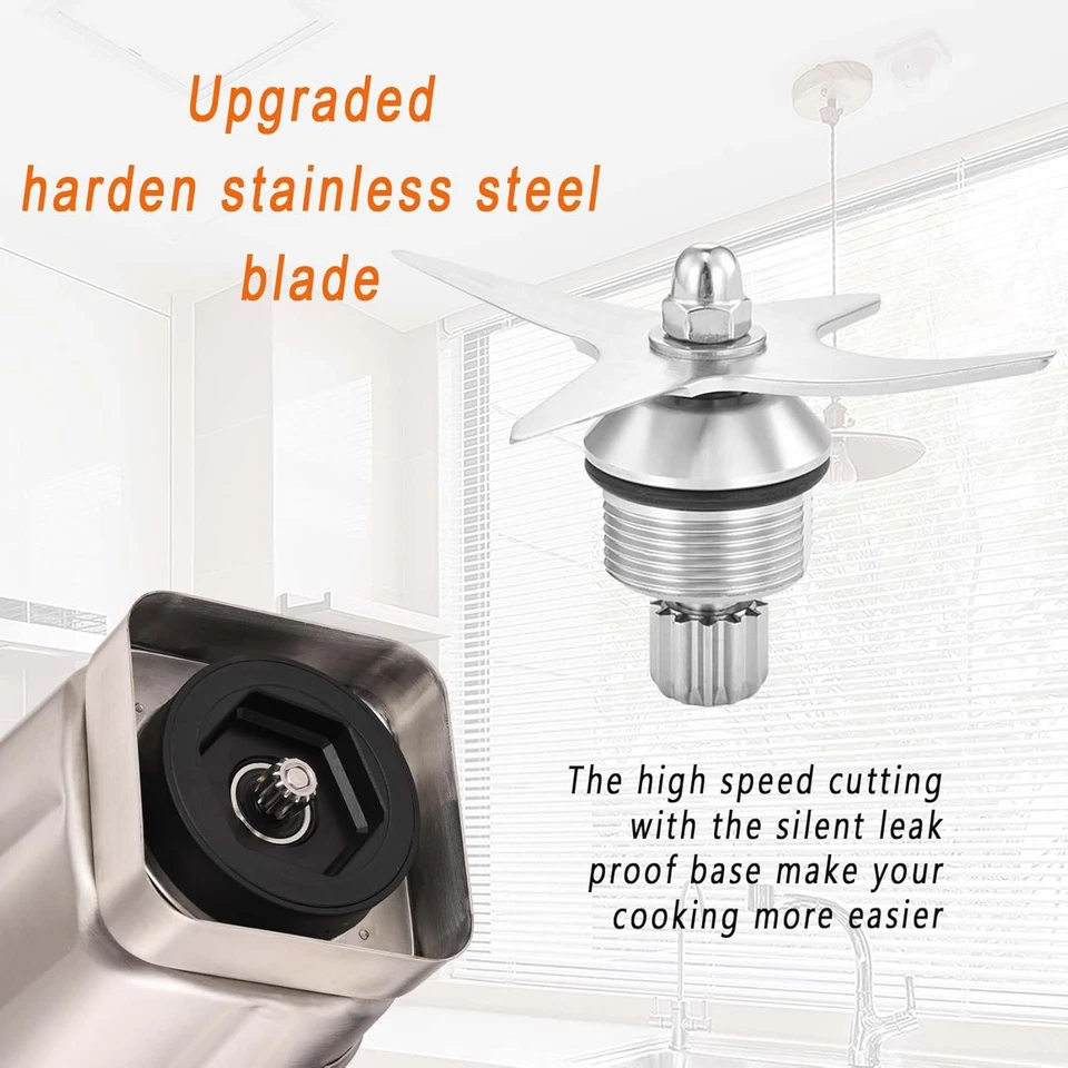 Contenedor de acero inoxidable de 64 oz para licuadoras Vitamix, reemplace 5200 E310 Pro 750 A Foto 4 de 4