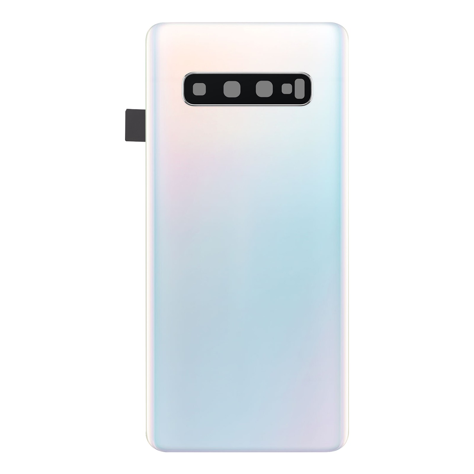 Cache batterie Galaxy S10 blanc en verre Clappio de remplacement