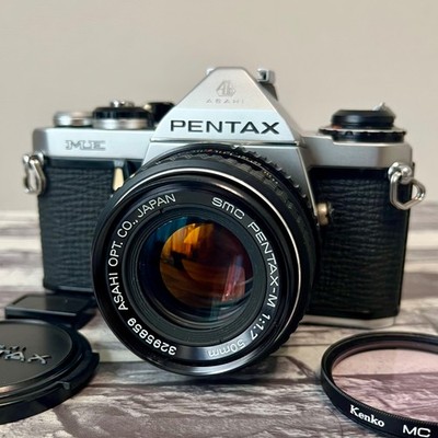 PENTAX ME SLR 35mm Film Camera w/ SMC PENTAX-M 50mm F1.7 Lens! From Japan