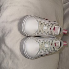 PUMA Floral Embroidered White Pink Unisex Kids Sneakers US 1C EU 32 397283-01