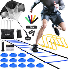Agility Ladder,Football Training Equipment Set,4 Agility Hurdles, 20 Feet12 Rung