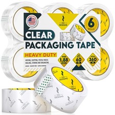 Packing Tape Clear Packaging Tape Heavy Duty Strong Shipping Refills Dispense...