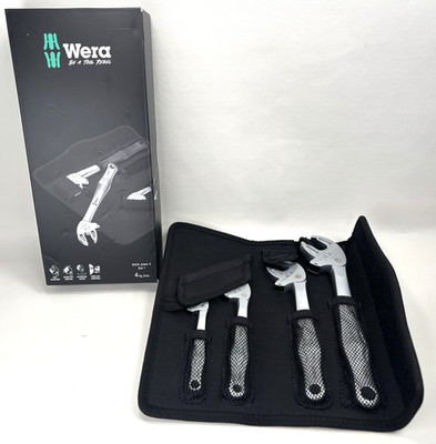 Wera JOKER 6004 Tool Self-Setting Adjustable Spanner Wrench 4 Piece Set  7-19mm 