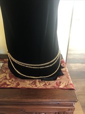 Timeless Goldtone 3 Strand Chain Belt 3 Different Styles Chain Adjus. to 47
