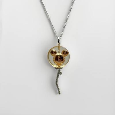 Disney x Rebecca Hook Sterling Silver Rose Gold Mickey Mouse Balloon Necklace