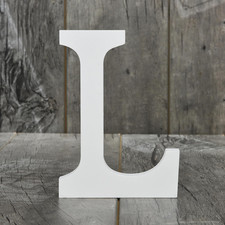 10 Inch Wooden Letter L for Wall Decor, Large Wood Standing Letters for Table Sh