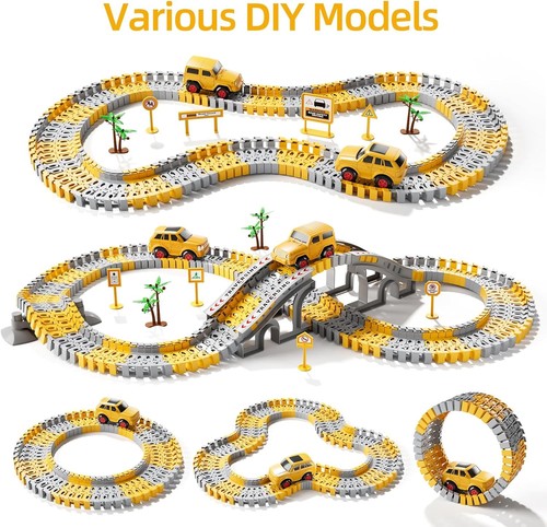 Toddler Race Track Toys with Electric Cars and Construction Trucks for Boys - Picture 6 of 11