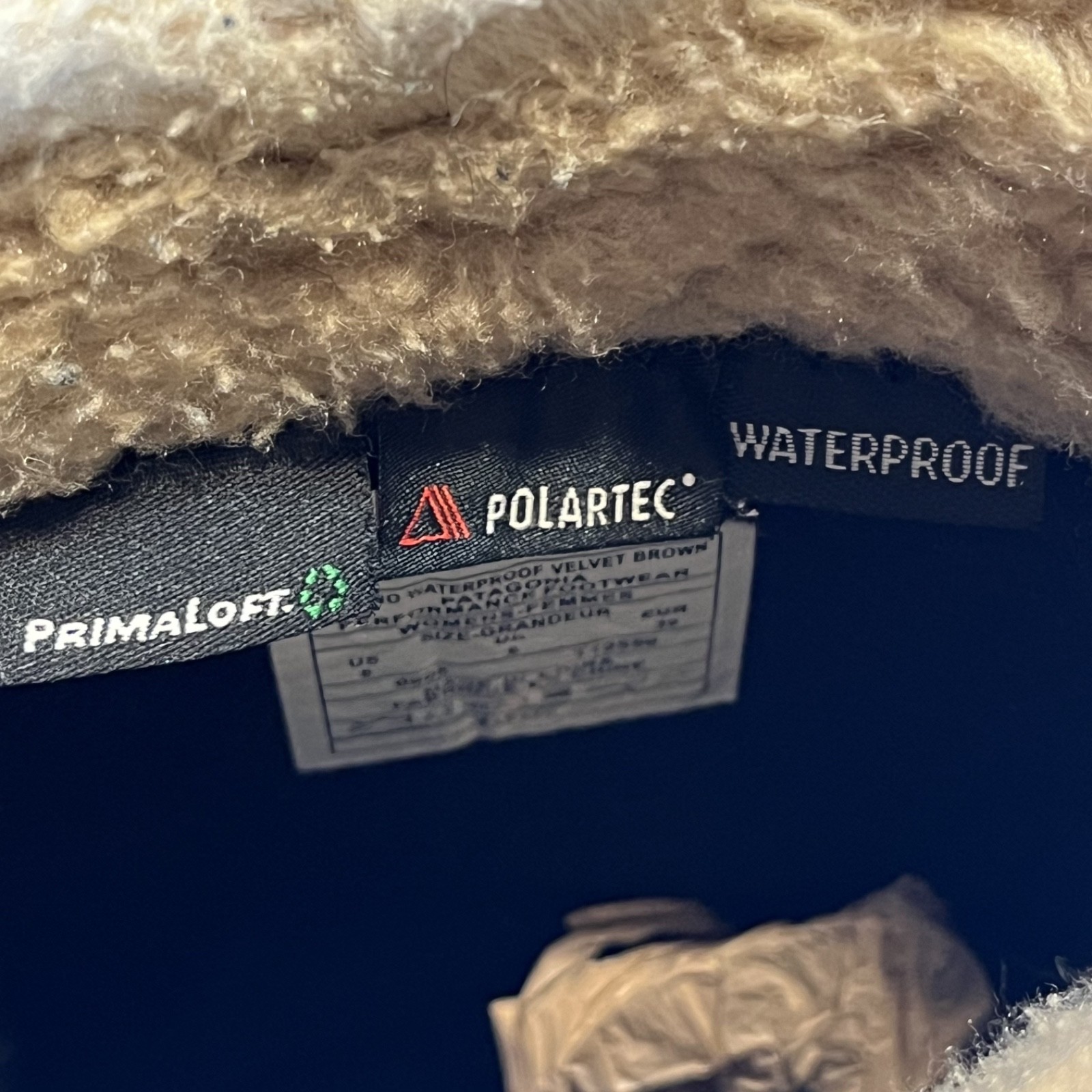 Patagonia Lugano Women's Waterproof Winter Boots Brown Gray Suede Polartec 8 thumbnail 8