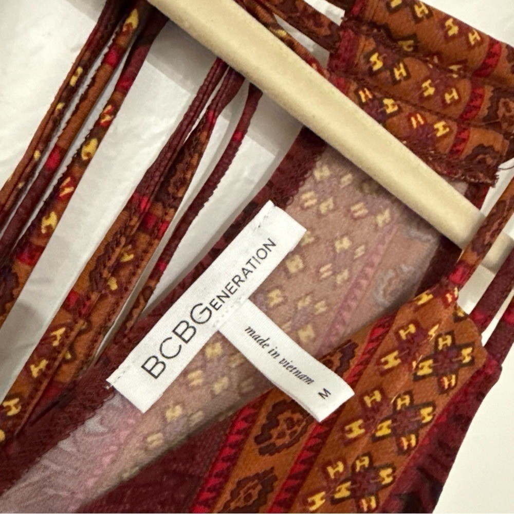 BCBGeneration Burgundy Patterned Jumpsuit - image 4