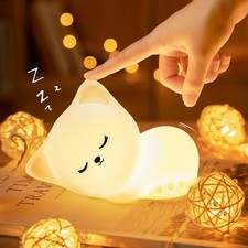Night Light for Kids Lamp, 16 Colors Cat Lamp Cute Lamp, Dimmable Baby Night Lig