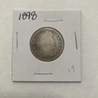1898 Barber 90% Silver Quarter 25c US Coin