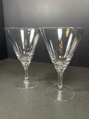 Fostoria Celeste Water Goblet 6.25  Set Of 2 Wine Glasses Art Deco Stem