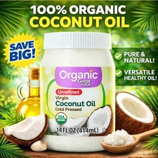 Great Value Organic Unrefined Virgin Coconut Oil, 14 fl oz