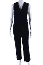 Everlane Womens The Structured Cotton Jumpsuit Navy Size 2