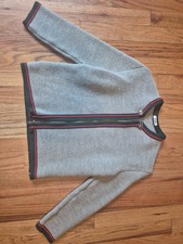 Antique Origional Reine Wolle Salzburg Austria Childs Wool Full Zip Sweater